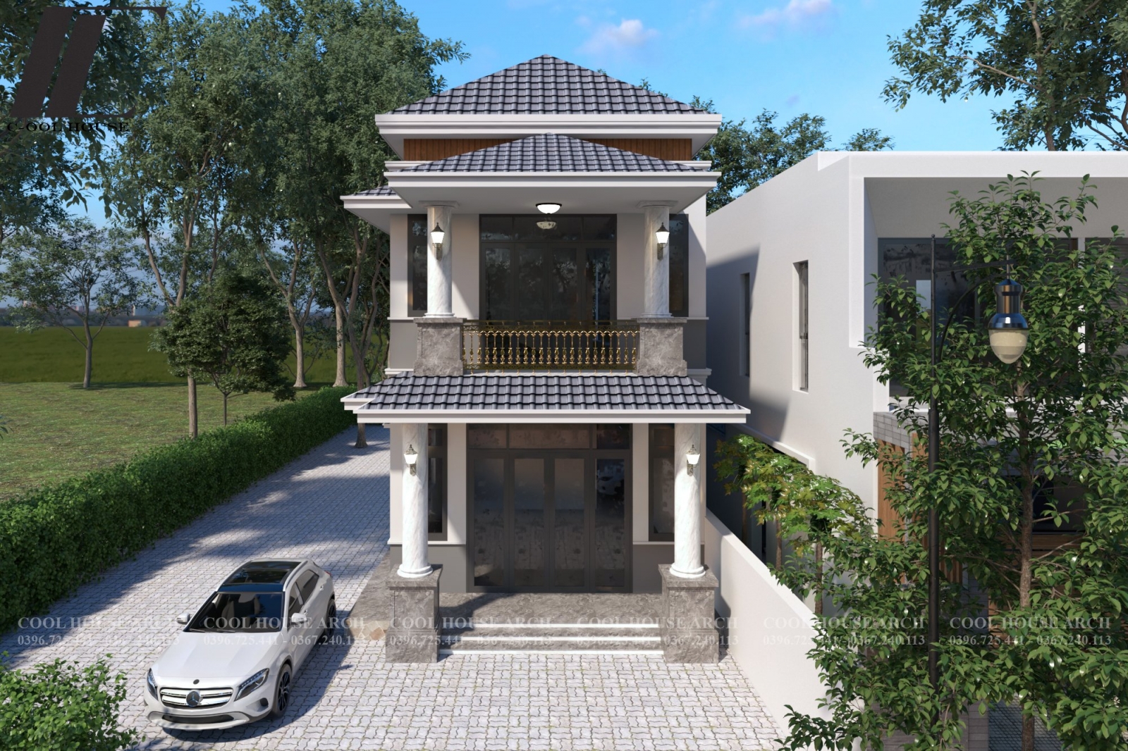 Tổng thể mặt tiền ngôi nhà