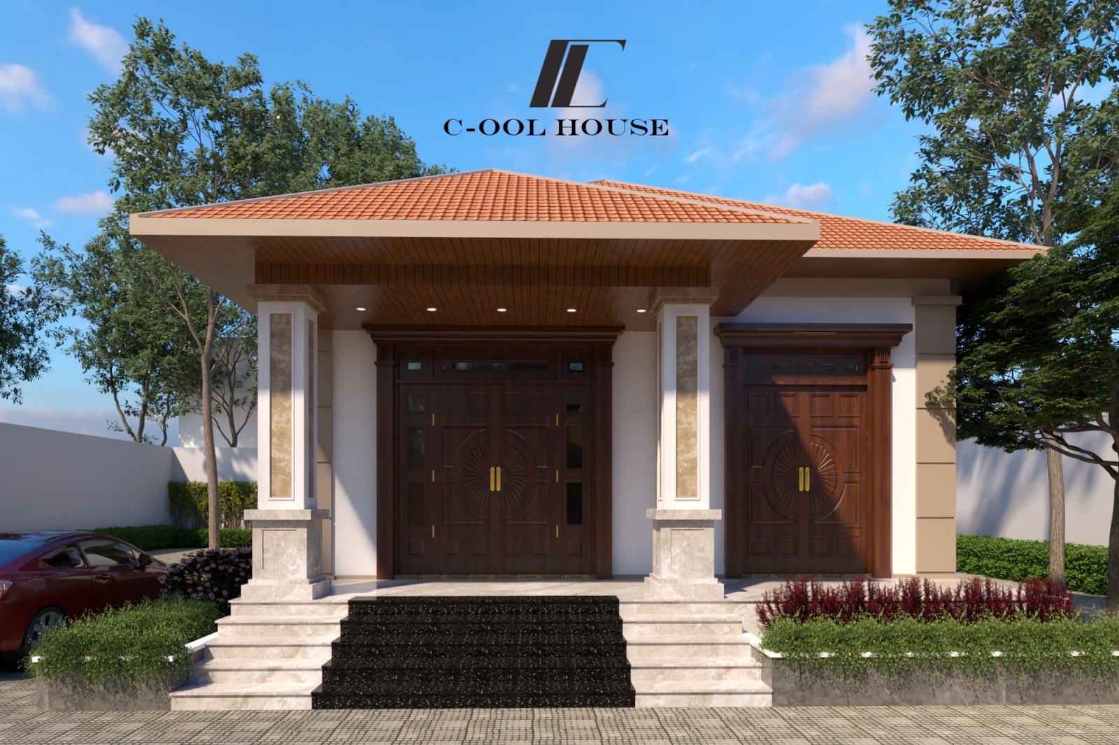 Toàn cảnh mặt tiền & phối cảnh 3D ngoại thất