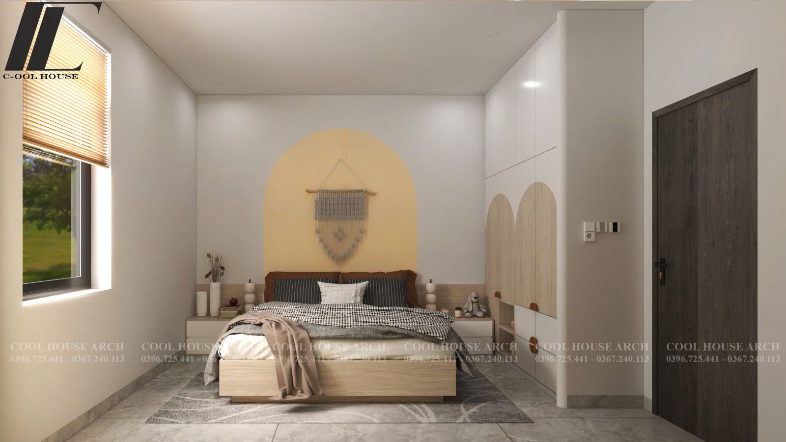 Thiết kế phòng ngủ nhà phố hiện đại