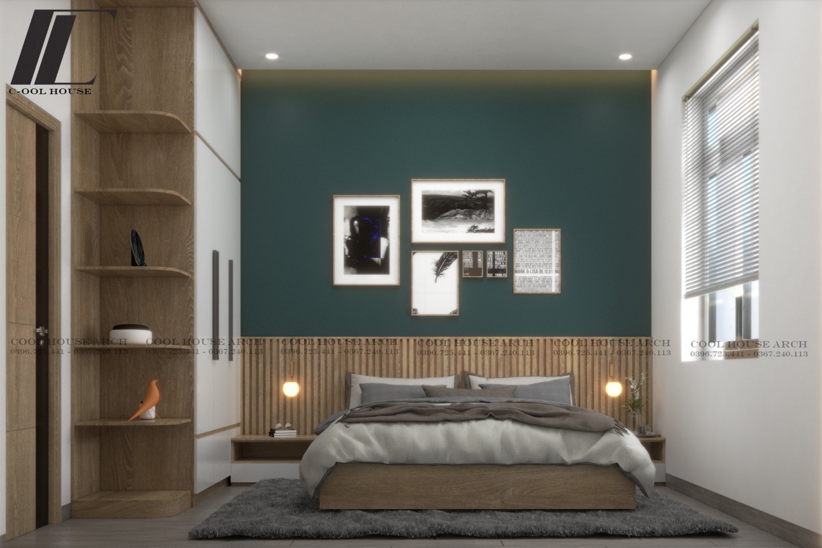 Phòng ngủ dành cho con với màu sắc nhẹ nhàng, thiết kế đơn giản, tối ưu công năng