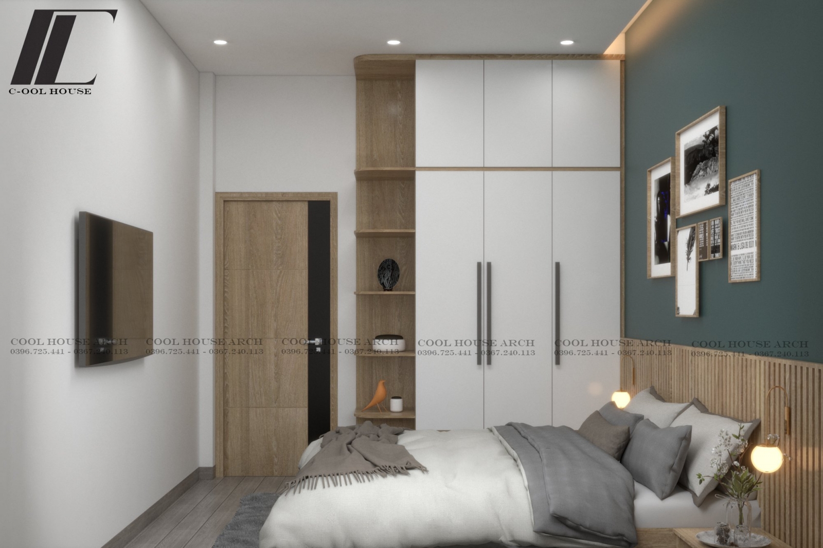 Phòng ngủ dành cho con với màu sắc nhẹ nhàng, thiết kế đơn giản, tối ưu công năng