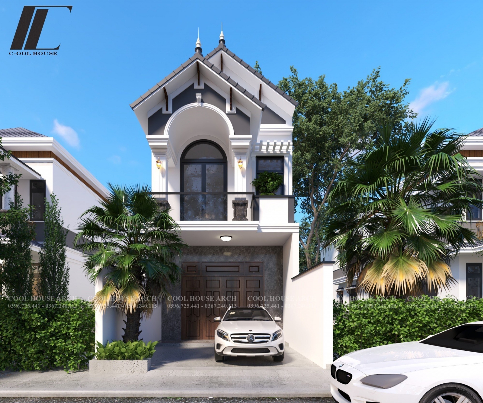 Mặt tiền nhà phố mái Thái