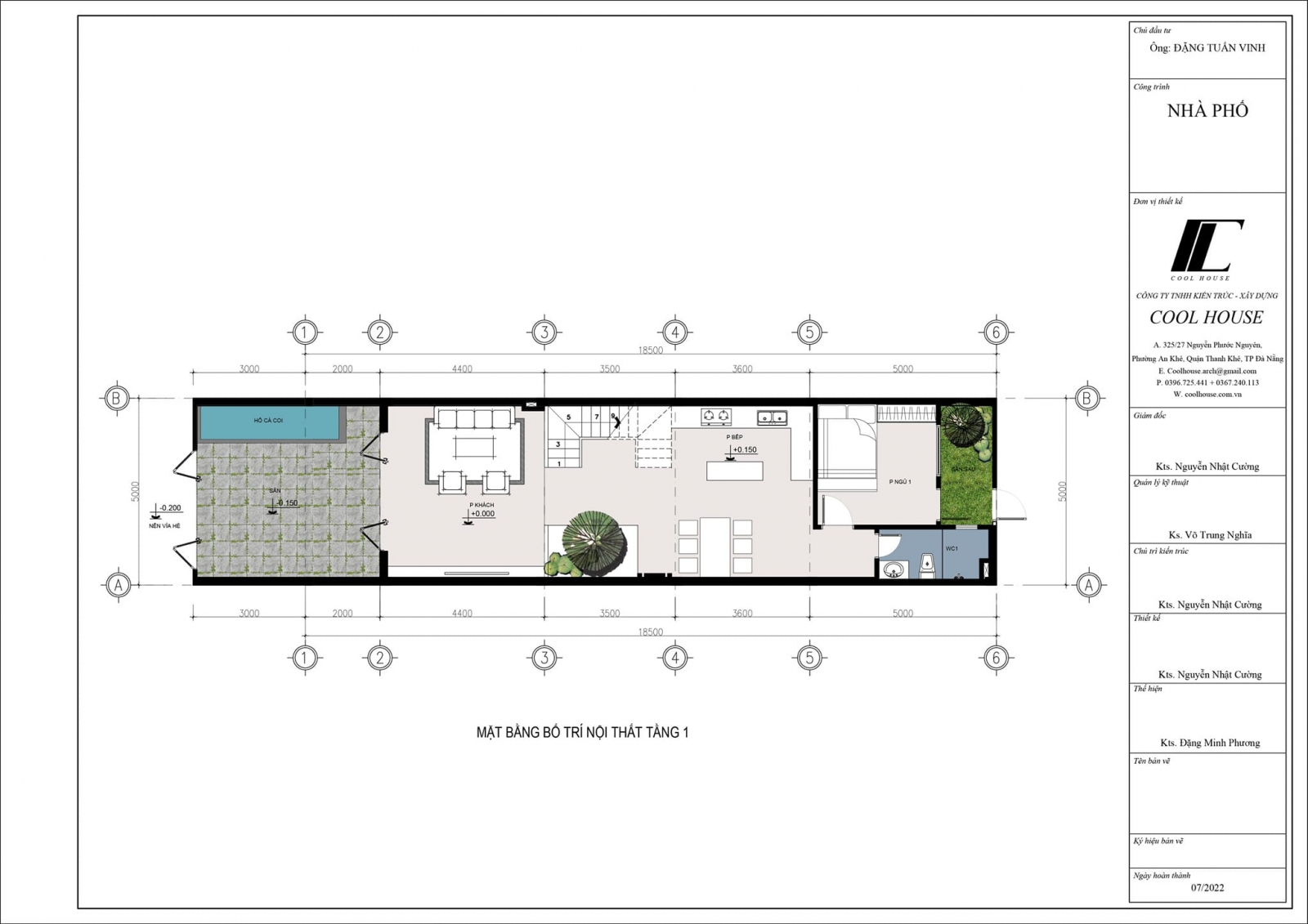 Mặt bằng công năng tầng 1
