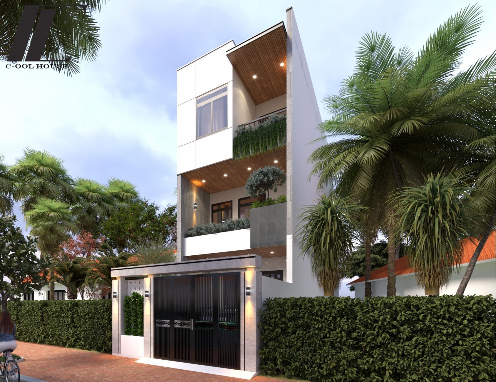 phối cảnh tổng thể mặt tiền