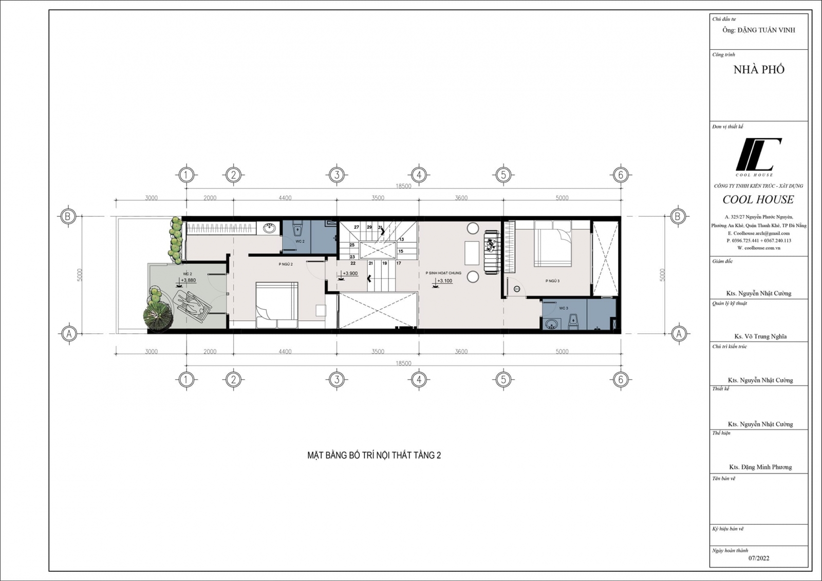 Mặt bằng công năng tầng 2