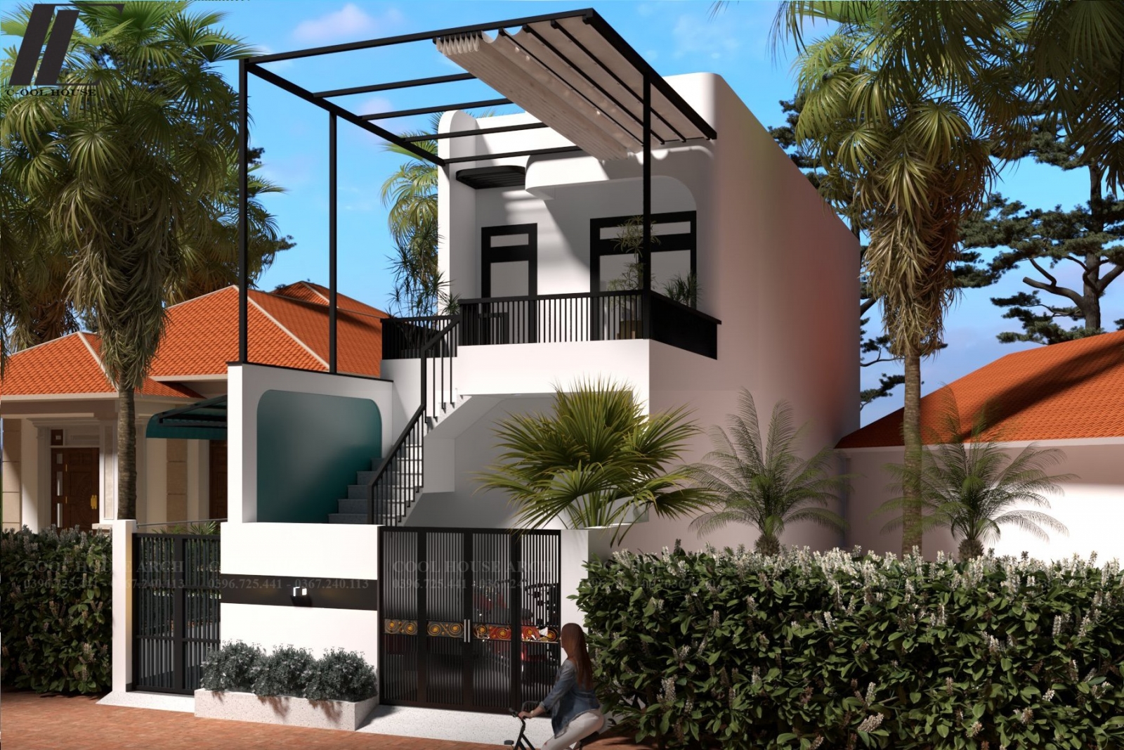 Không gian tầng 2 nhà phố hiện đại tại Hòa Khánh, Đà Nẵng