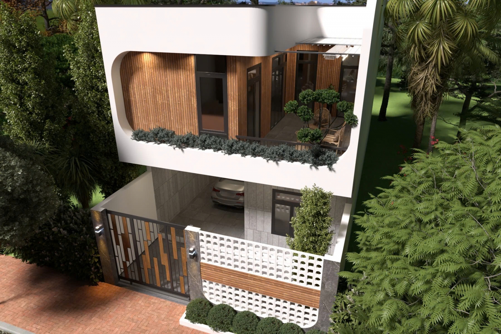 Sân thượng thư giãn nhà phố Đà Nẵng