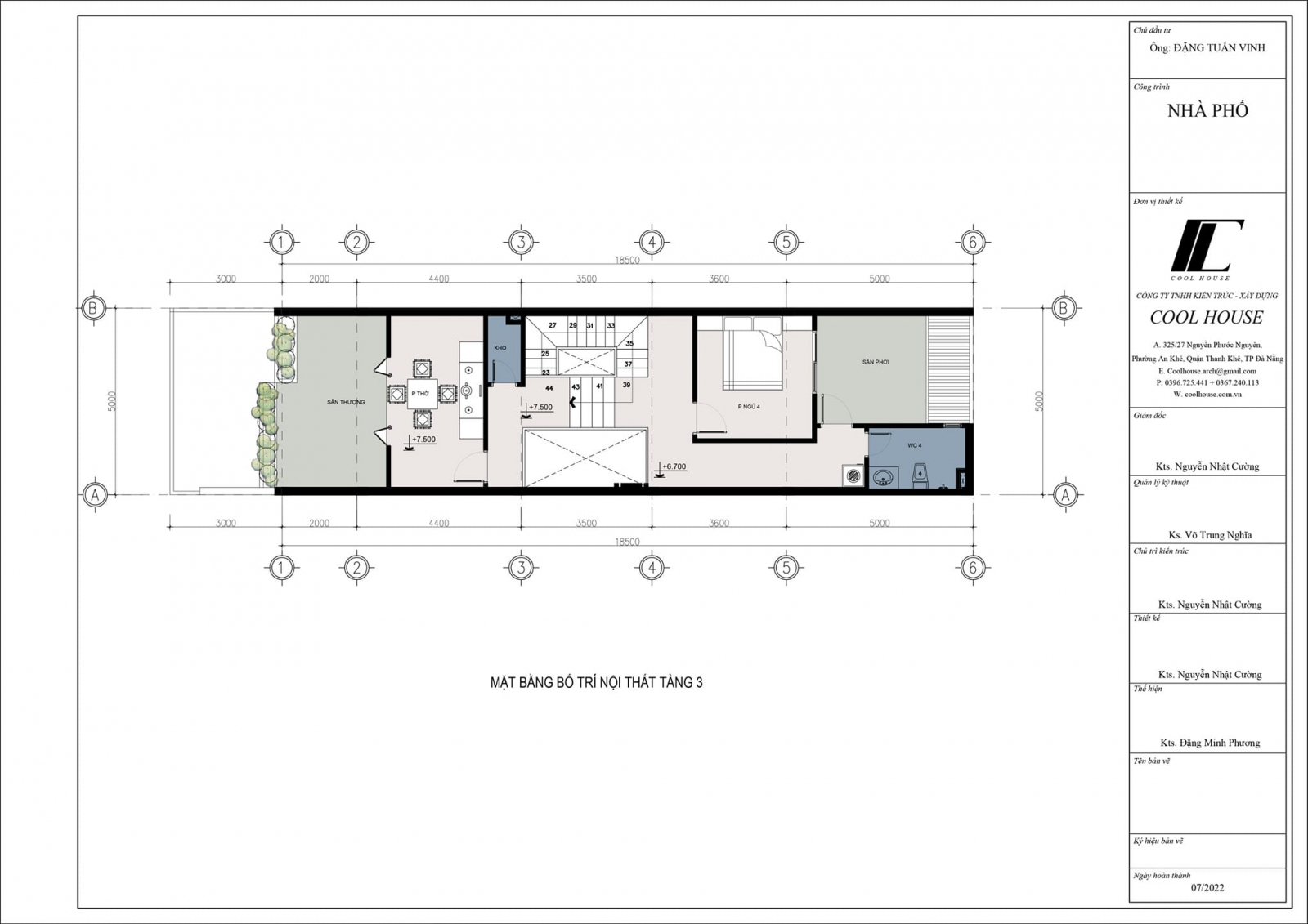 Mặt bằng công năng tầng 3