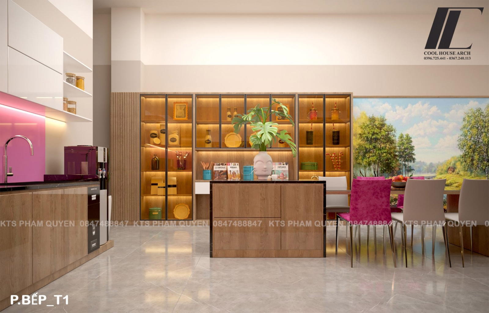 Không gian bếp và bàn ăn Linh’s House