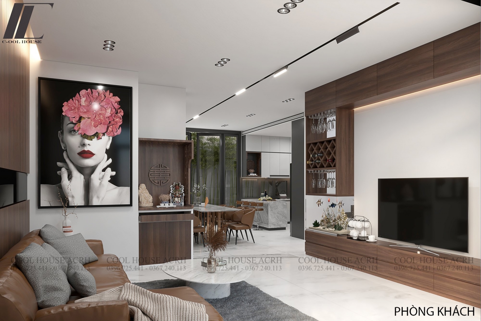 Không gian phòng khách từng góc